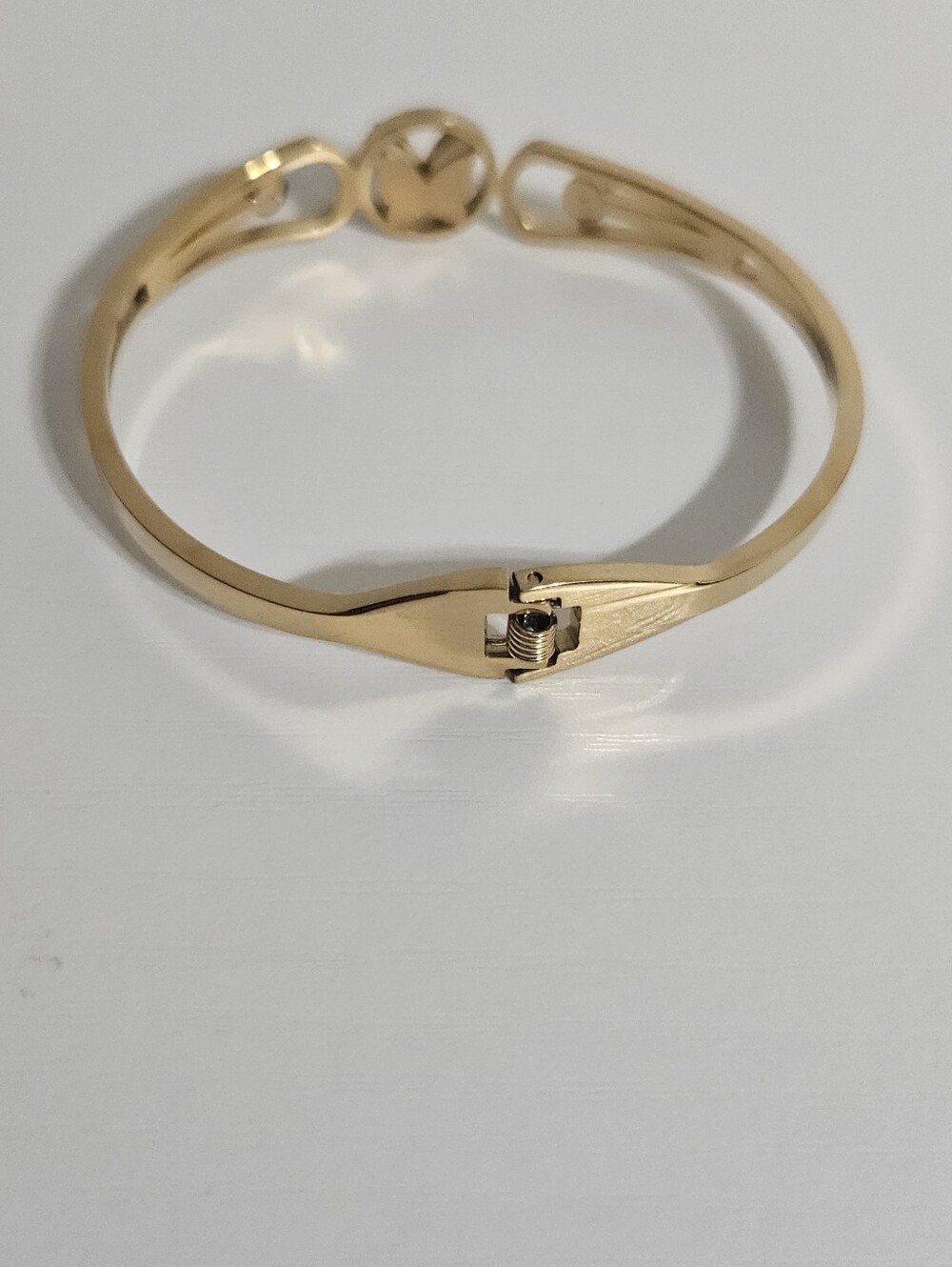 Gold Butterfly Bangle Bracelet - Women Jewelry - Picture 3 of 4